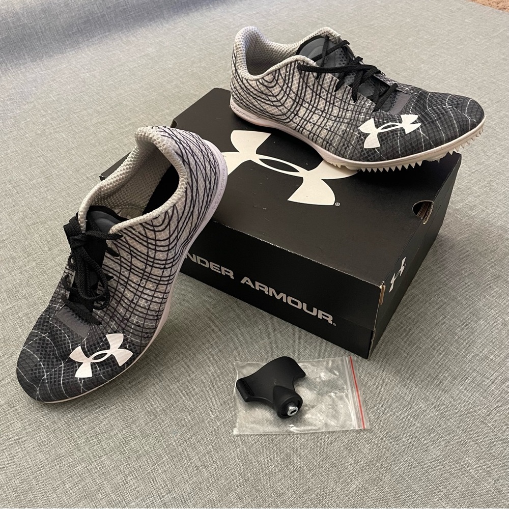 Under Armour Black and White Track Spikes
